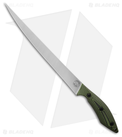 White River Knives 10" Pro Fillet Knife Green/Black G-10 (10" Stonewash)
