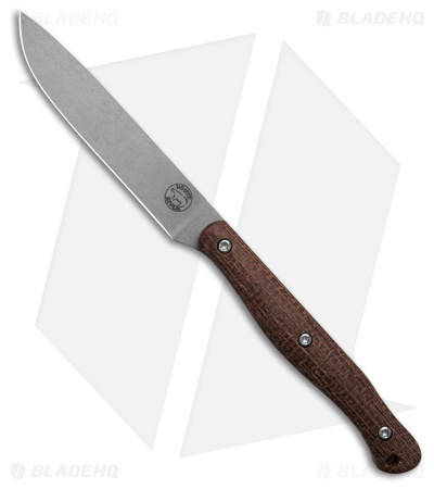 White River Knives Exodus 4 Fixed Blade Knife Natural Burlap Micarta (4" SW)