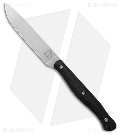 White River Knives Exodus 4 Fixed Blade Knife Black Canvas Micarta (4" SW)
