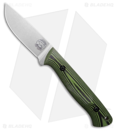 White River Knives Fry Utility Hunter Fixed Blade Knife Black/Green G-10 (3