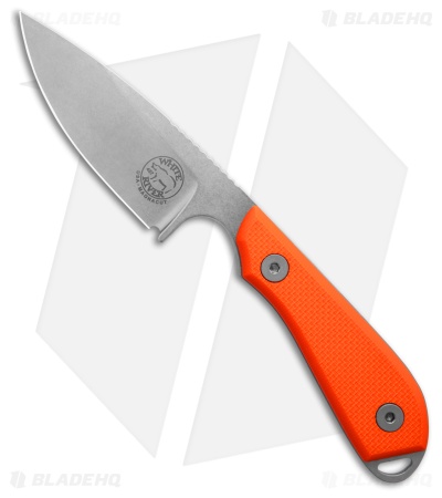 White River Knives M1-PRO MagnaCut Fixed Blade Knife Orange G-10 (3" Stonewash)