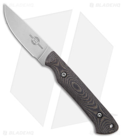 White River Knives Small Game Fixed Blade Knife Black/OD Micarta (3