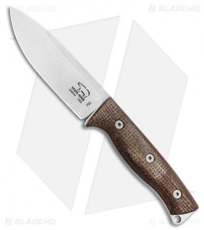 White River Ursus 45 Fixed Blade Knife Natural Burlap Micarta (4.5
