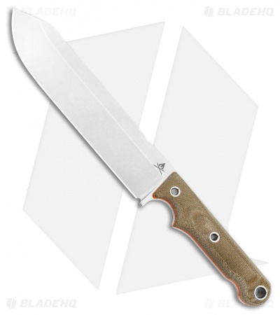 White River FC7 Firecraft Fixed Blade Knife OD Green Micarta (7" Satin)