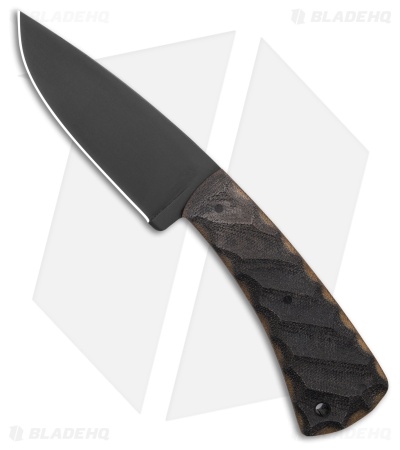 Winkler Knives Forest Edge Fixed Blade Knife Sculpted Wasp Laminate(3.75" Black)