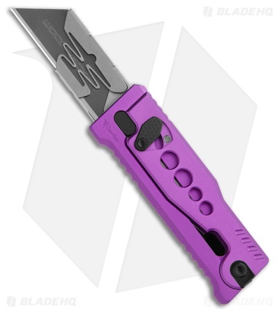 Reate EXO-U Gravity Knife Purple Speedhole Aluminum (2.3" Utility)