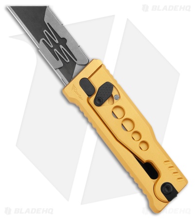 Reate EXO-U Gravity Knife Yellow Speedhole Aluminum (2.3" Utility)