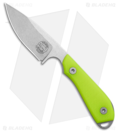 White River Knives M1-PRO MagnaCut Fixed Blade Knife Green HI-Vis G-10 (3" SW)