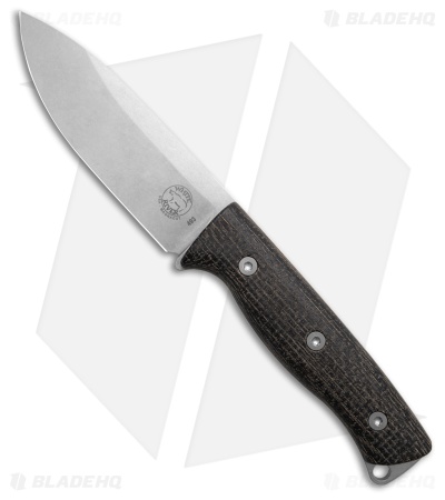 White River Ursus 45 Fixed Blade Knife Black Burlap (4.5" SW)