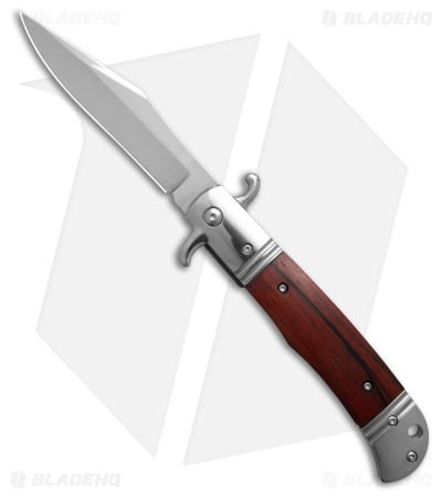 9" CZ Bolster Release Automatic Knife Rosewood (4" Satin)