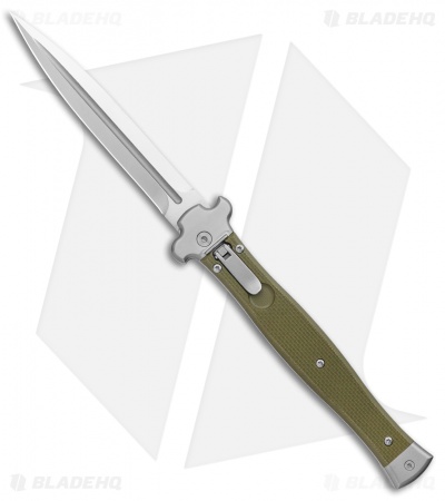 AGA Campolin Zero+ Dagger Leverlock Automatic  Green G-10 (4.5