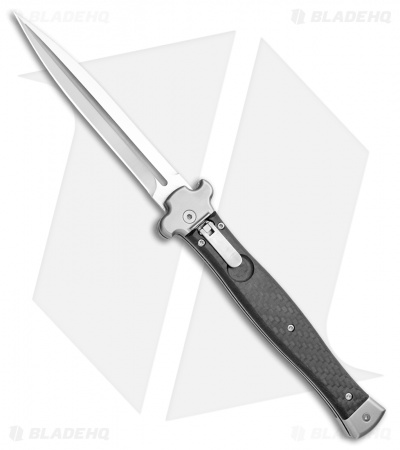 AGA Campolin Zero+ Italian Leverlock Automatic Knife Carbon Fiber (4.5"Sat Dag)