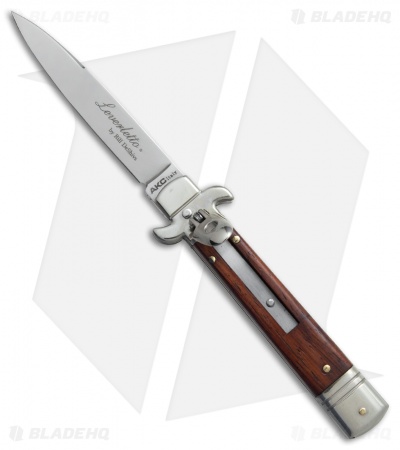 AKC Leverletto  7.75" Lever Lock  Auto Italian Knife Cocobolo (3.2" Satin Flat)