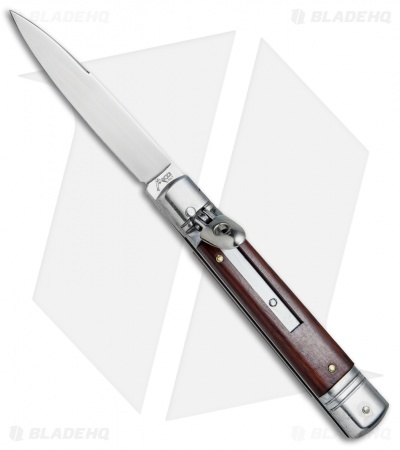 AKC 7.75" Slimline Lever Lock Automatic Knife Cocobolo (3.3" Satin Flat)