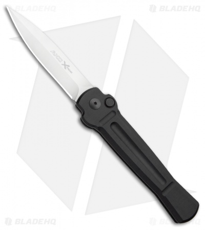 AKC X-treme Ace1 Side Opener Automatic Knife Black Aluminum (3.7" Satin)