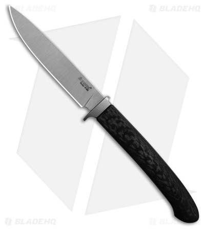 LionSteel AGO Drop Point Fixed Blade Knife Carbon Fiber (3.1" Satin )