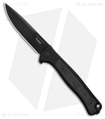 LionSteel Knives Skinny MagnaCut Frame Lock Knife Black Aluminum (3.3" Blk)