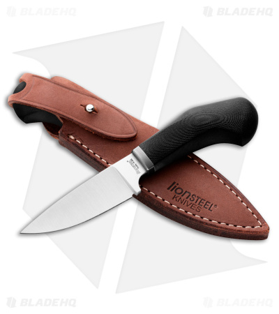 LionSteel Willy Fixed Blade Knife Black G-10 (3
