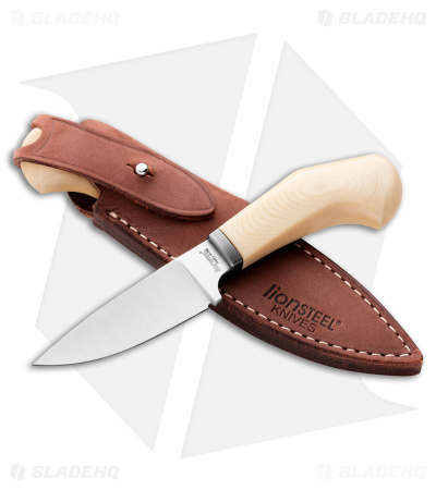 LionSteel Willy Fixed Blade Knife White Micarta (3
