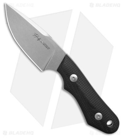 Viper Knives Handy Fixed Blade Knife Black SureTouch (3.4" Stonewash) VT4040GG
