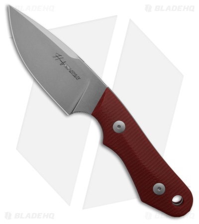 Viper Handy MagnaCut Fixed Blade Knife Red G-10 (3.4" Stonewash)