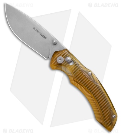 Viper Knives Oniro MagnaCut Crossbar Lock Knife Yellow Ultem (3.1" Stonewash)