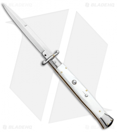 Frank B 11" Italian Stiletto Swinguard Bayonet Knife Pearlex (5" Satin)