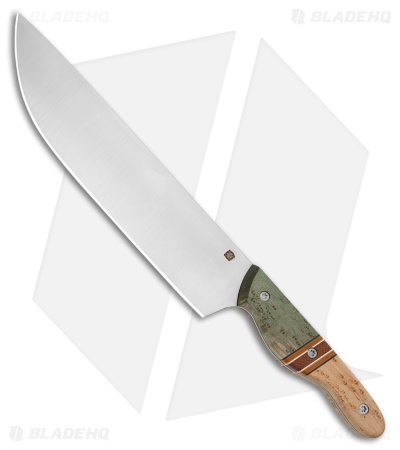 Blue Collar Blades Custom Chef's Knife Segments W/ Maple (9" Satin AEB-L)