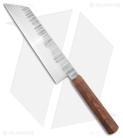 Nate Summers Custom Kiritsuke Chef Knife Stabilized Kwila Wood (8.25" Satin)