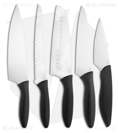 Kershaw 6-Piece Kitchen Knife Block Set w/ Knife Block Black Polymer