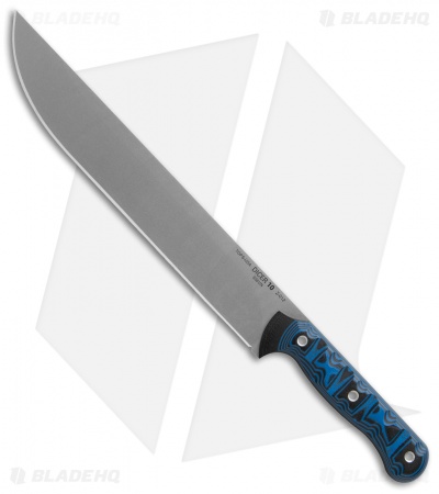 TOPS Knives Dicer 10 Slicer Knife 10" Black/Blue G-10