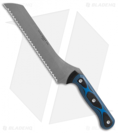 TOPS Knives Dicer 7 Bread Knife 7.6" Black/Blue G-10