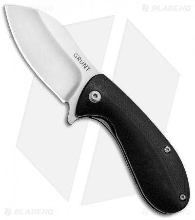 ABKT Grunt Liner Lock Flipper Knife Black G-10 (2.3" Satin)
