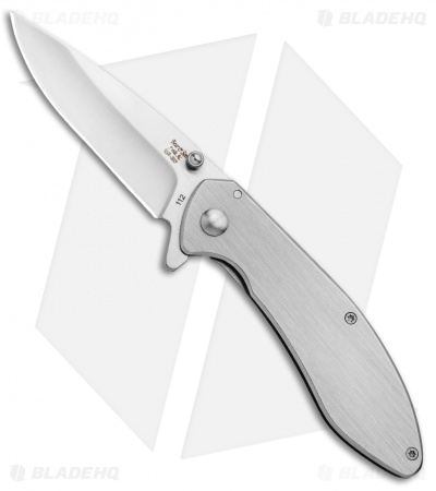 Bear & Son 4" Liner Lock Flipper Knife Stainless Steel (2.8" Satin) 112