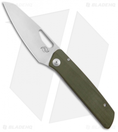 Liong Mah Design KUF EDC 4.0 Kitchen Utility Frame Lock Knife Green G-10 (4" SW)