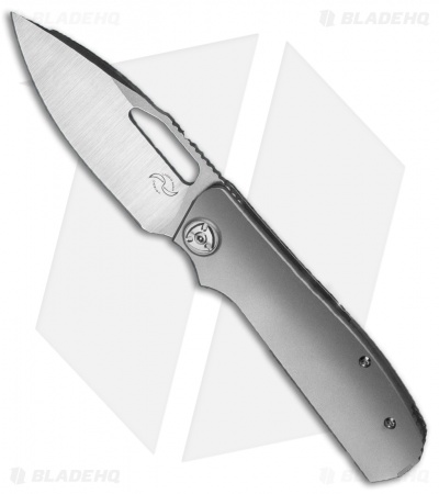 Liong Mah Design Field Duty Frame Lock Folding Knife Titanium (4" Satin)
