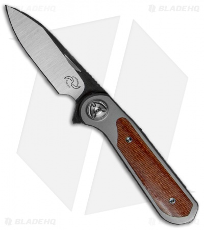 Liong Mah Design Zulu Frame Lock Knife Brown Micarta/Ti (3.25" Satin)