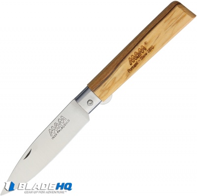 MAM Sleek Folder Liner Lock Knife Olive Wood (3" Satin) MAM2036L
