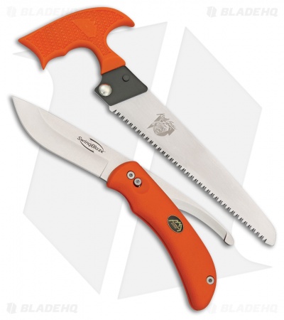 Outdoor Edge SwingBlaze-Pak Orange Double Edged Knife and T-Handle Saw