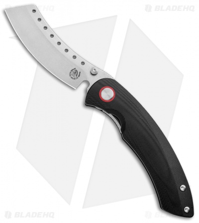Red Horse Knife Works Hell Razor P Liner Lock Knife Black G-10 (3.6" Stonewash)