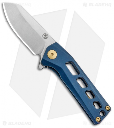 StatGear Slinger EDC Frame Lock Flipper Knife Blue (2.1" Stonewash)