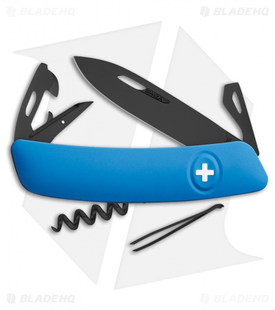 Swiza D03 Swiss Pocket Knife Blue (3" Black)