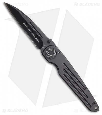 Tec-X Harley-Davidson TK-W Frame Lock Knife Black (3.25" Black) 52112