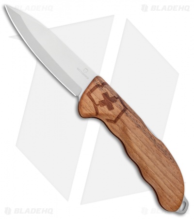 Victorinox Hunter Pro Lockback Knife Walnut Wood w/ Pouch (3.8") 0.9411.63