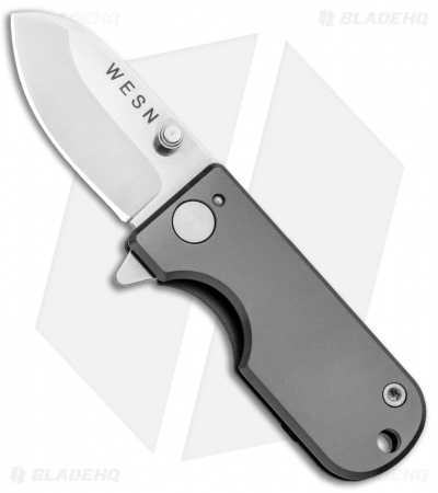 WESN Microblade Frame Lock Knife Titanium (1.5" Satin)