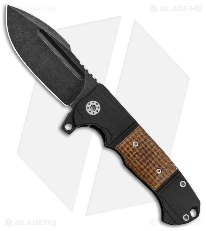 Andre De Villiers Mini Harpoon | Folding Knife | Black Ti/Kevlar