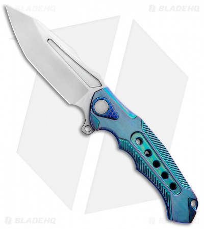 Andre De Villiers Ronin Integral Flipper Knife Teal Ti (4.1