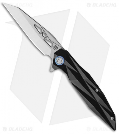 Artisan Cutlery Cygnus Frame Lock Knife Black Titanium (3.54" Satin)