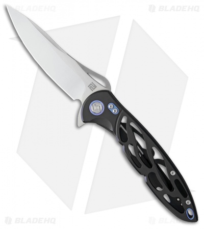 Artisan Cutlery Hoverwing Frame Lock Knife Black Titanium (3.75" Satin S35VN)