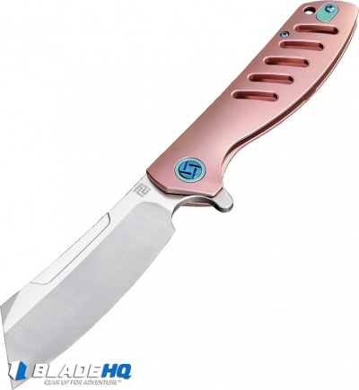 Artisan Cutlery Tomahawk Frame Lock Knife Rose Titanium (3.8" Satin M390)